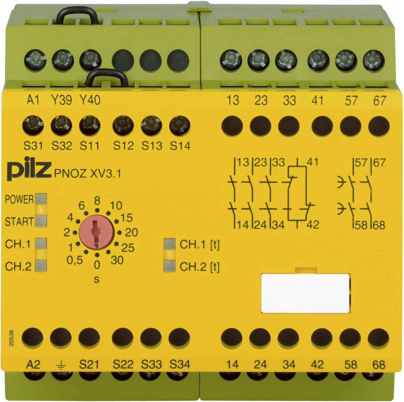 Pilz PNOZ XV3.1 30/24-240VACDC 3no 1nc 2no t