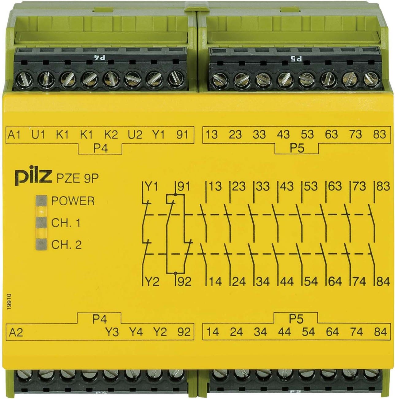 Pilz PZE 9P 24VACDC 8n/o 1n/c