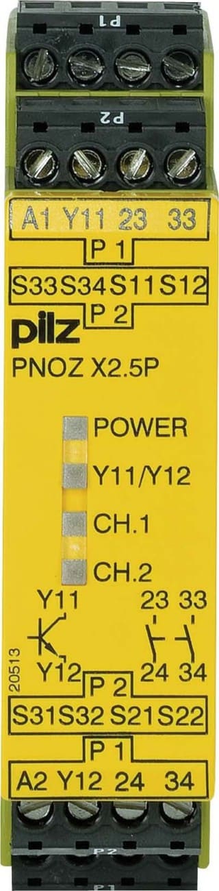 Pilz PNOZ X2.5P 24VDC 2n/o 1so
