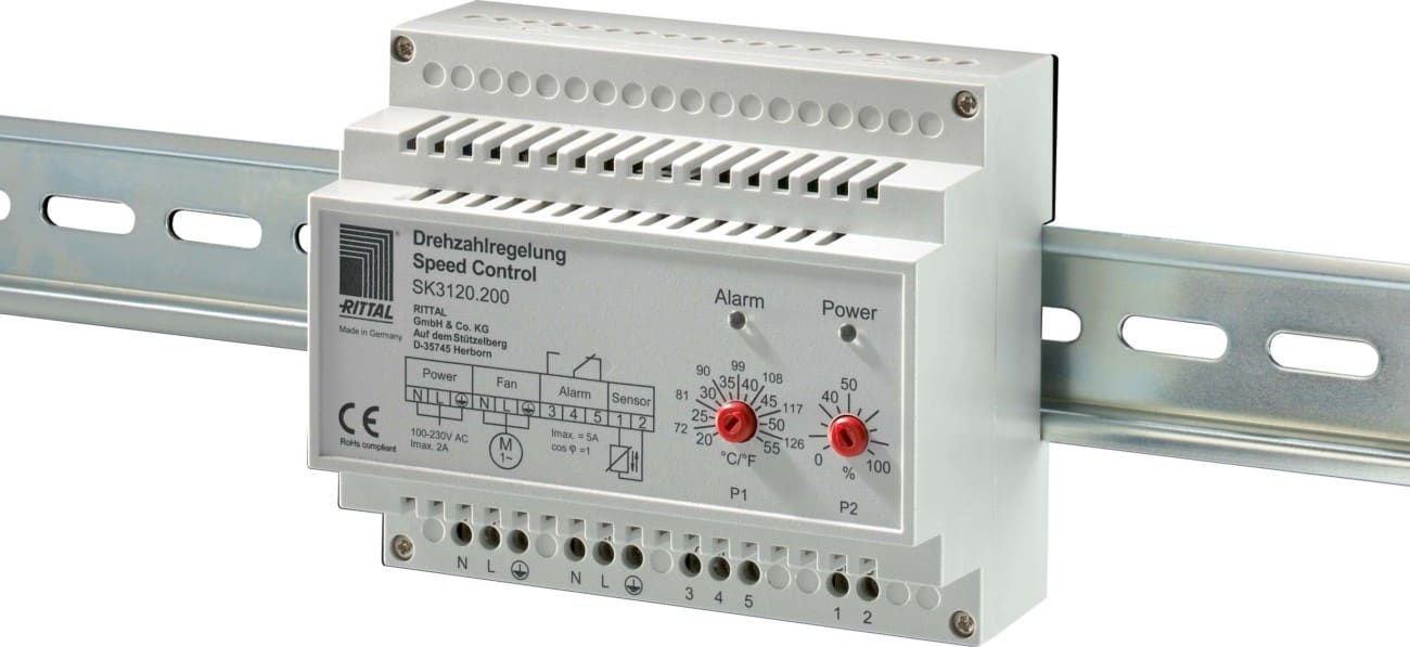 Rittal Rittal Temperature dependent Fan speed control +20°C to +55°C 100-230V AC Input