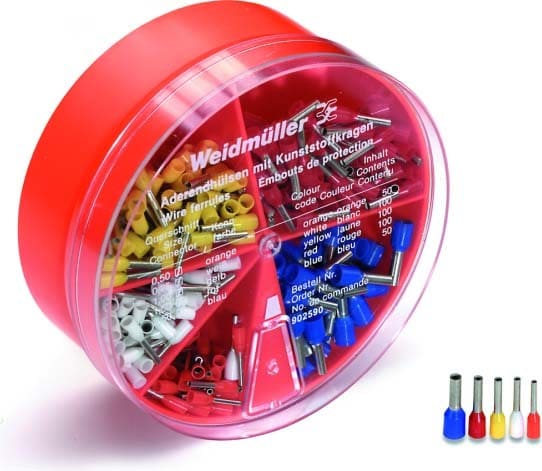 Weidmuller Ferrule selection box 0.5-2.5mm2 German