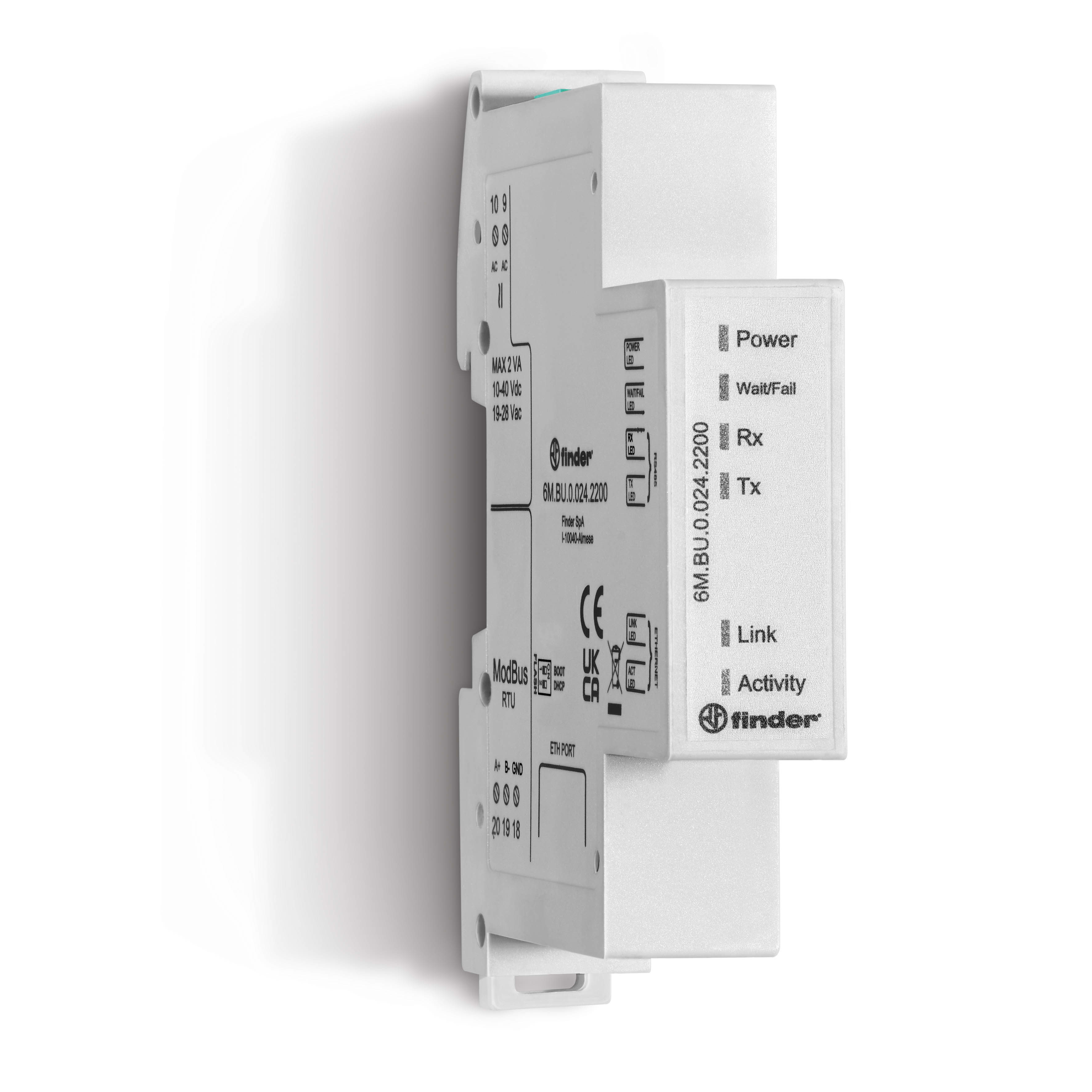 Finder Finder 6M Series Power Analyzer Modbus TCP/IP to Modbus RTU RS485 Gateway 24 V