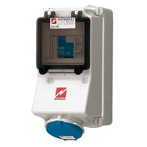 Mennekes RCD Socket 16A 3p 230V IP67 c/w 30MA RCD