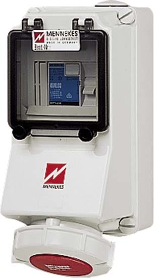 Mennekes RCD Socket 16A 5p 400V IP67 c/w 30MA RCD