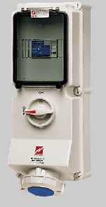 Mennekes DUO Socket IP67 16A 3p 230V 6h 1xRCD