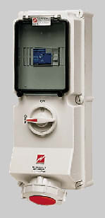 Mennekes DUO Socket IP67 32A 5p 400V 6h 1xRCD