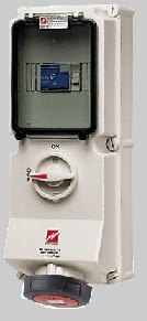 Mennekes DUO Socket IP67 63A 4p 400V 6h 1xRCD