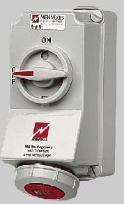 Mennekes DUO SOCKET IP67 32A 7P 400V 6H C/W AUX