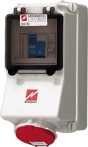 Mennekes RCD Socket IP44 32A 5p 400V 1xRCD