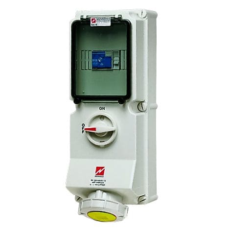 Mennekes DUO Socket IP67 16A 3p 110V 4h 1xRCD