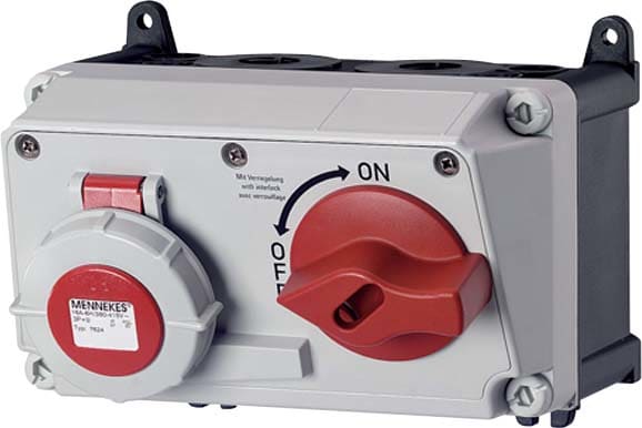 Mennekes AMAXX DUO Socket IP67 32A 4p 400V 6h
