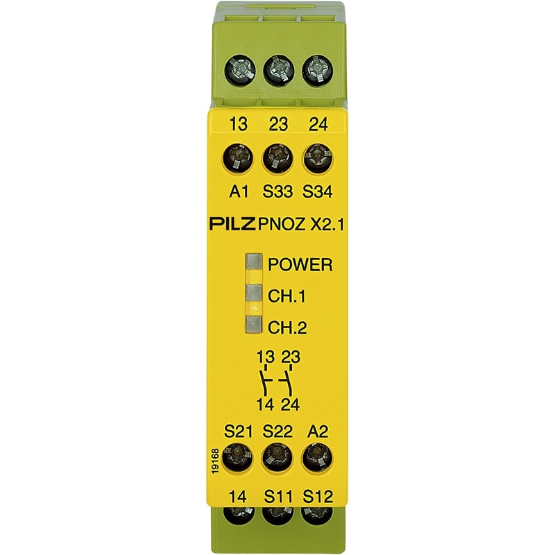 Pilz PNOZ X2.1 Safety Relay with 2 NO Contacts 24 V AC/DC