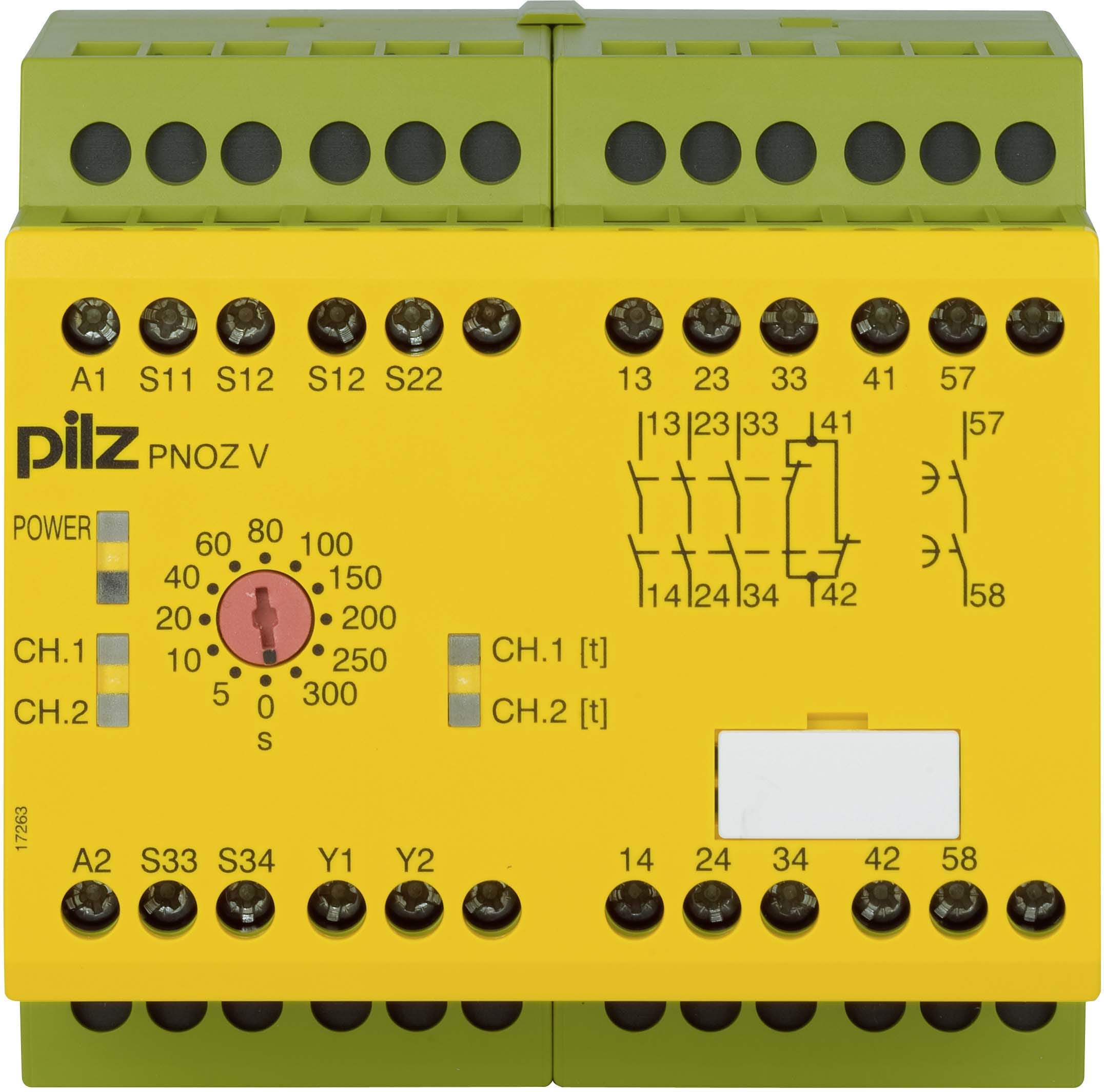 Pilz PNOZ V 300s 24VDC 3n/o 1n/c 1n/o t