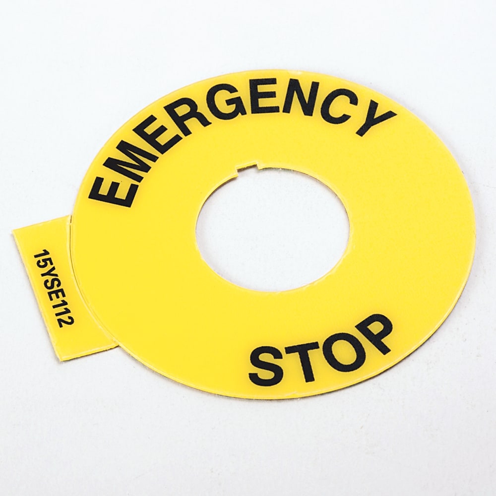 Allen-Bradley Emergency stop ring, English, 22.5mm dia