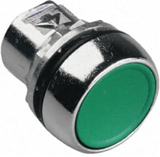 Allen-Bradley Push Button Metal Flush Grn with text