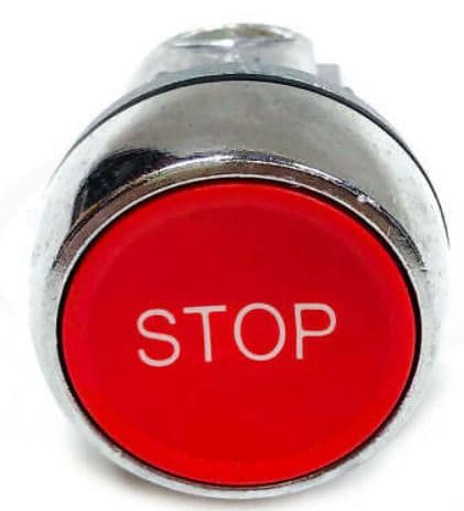Allen-Bradley Push Button Metal Flush Red "STOP"
