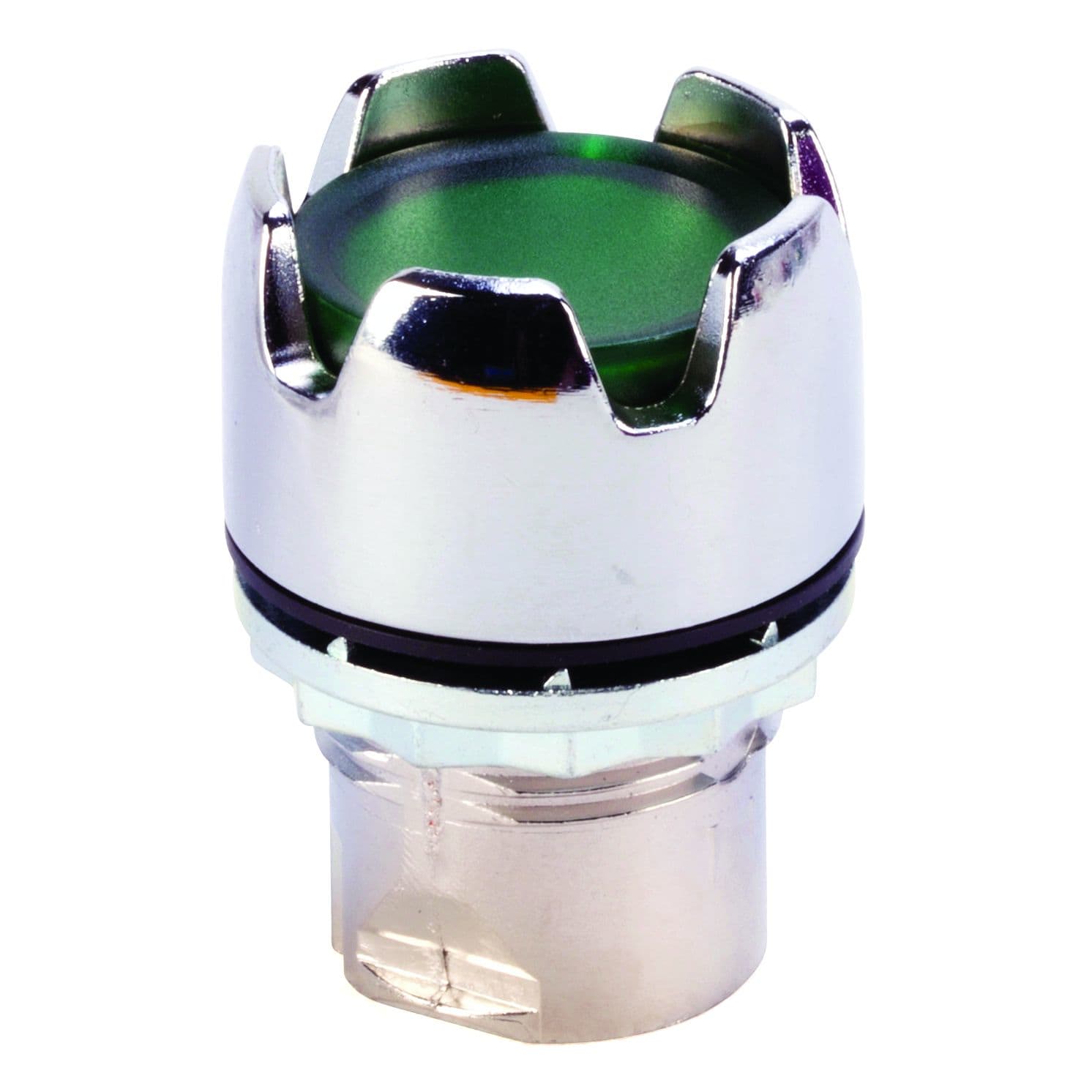 Allen-Bradley Illuminated P/B Metal Body Green Lens