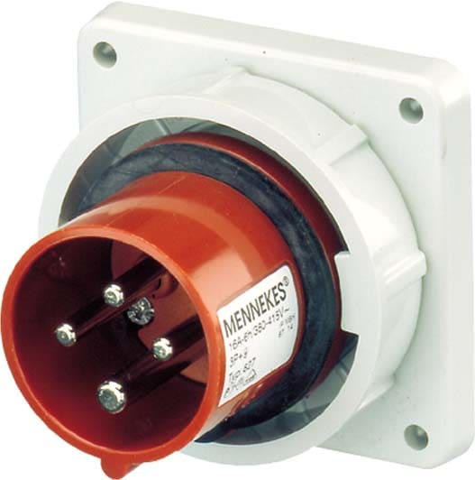 Mennekes str.Panel Inlet IP67 16A 4p 400V 6h