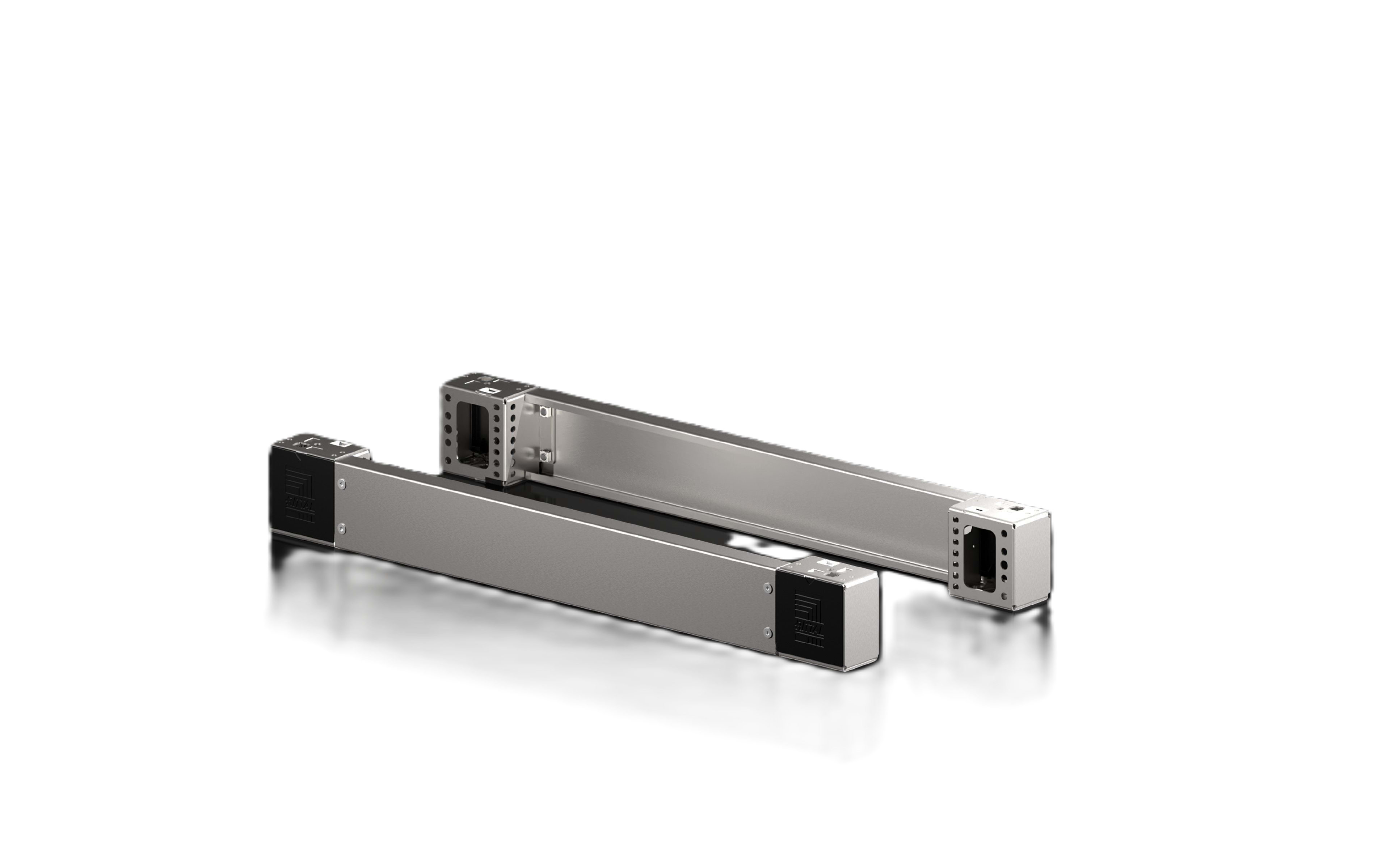 Rittal VX Base/Plinth Corner Piece with Trim Panel Front and Rear 100mm Height Stainless Steel