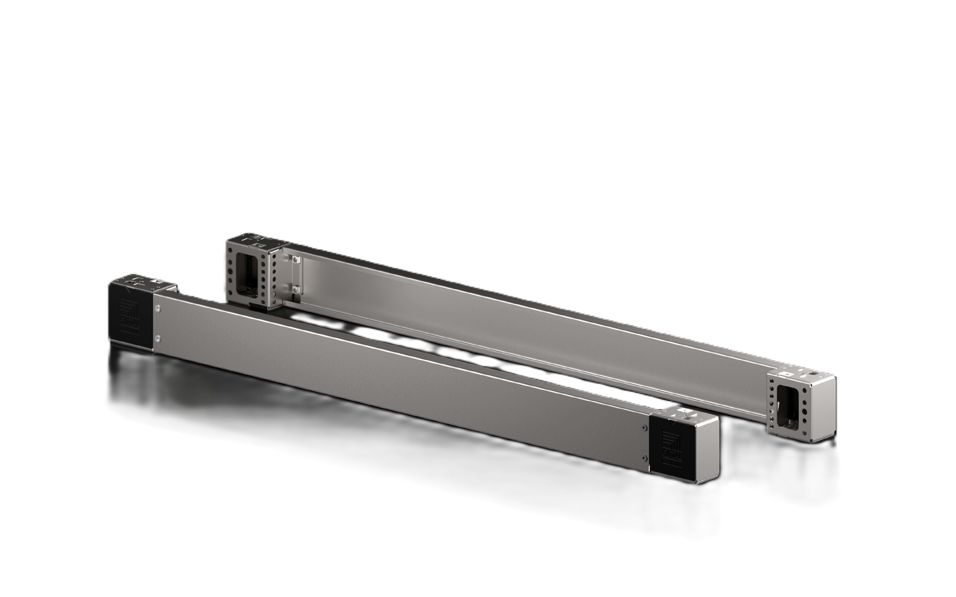 Rittal VX Base/Plinth Corner Piece with Trim Panel Front and Rear 100mm Height Stainless Steel