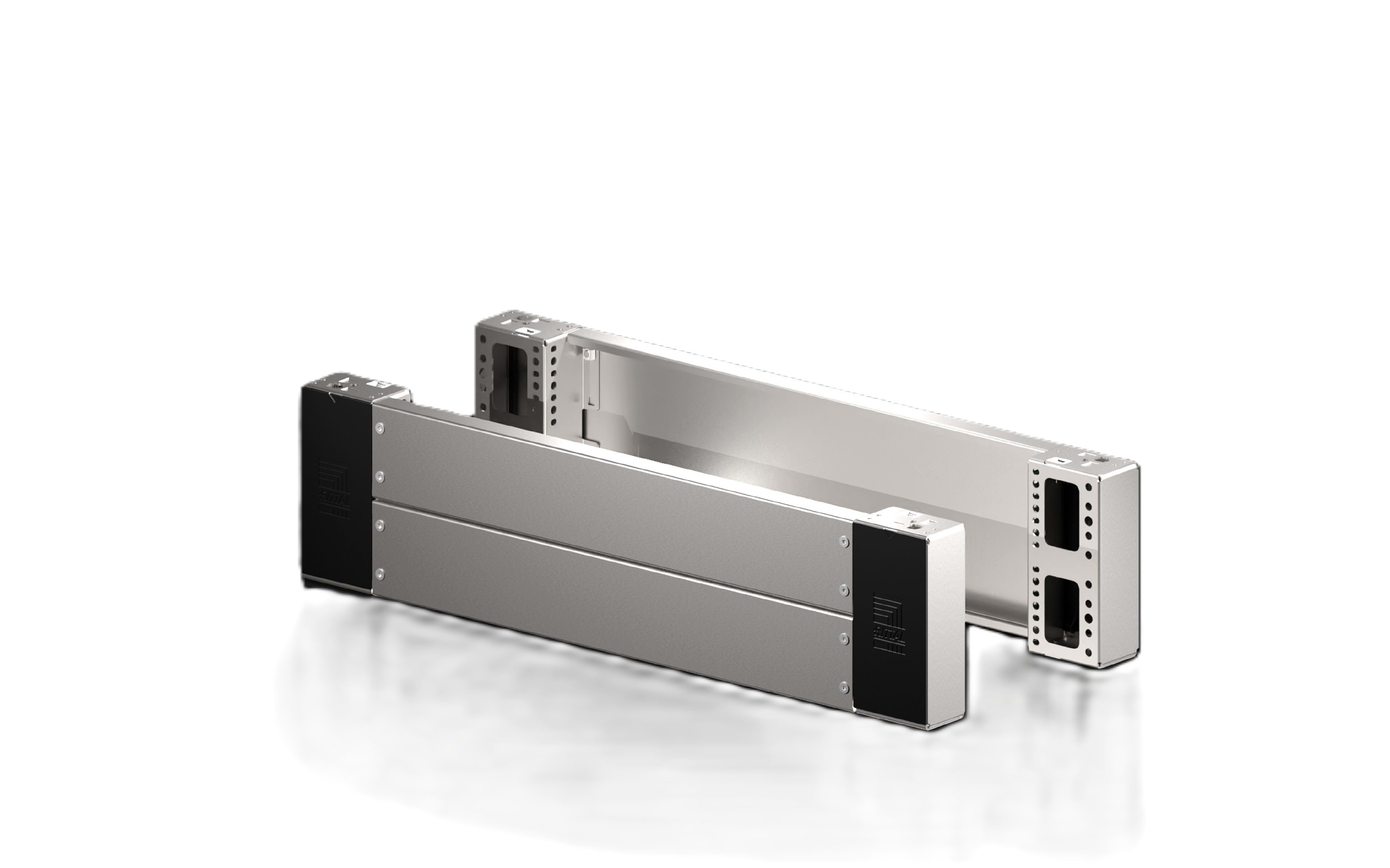 Rittal VX Base/Plinth Corner Piece with Trim Panel Front and Rear 200mm Height Stainless Steel