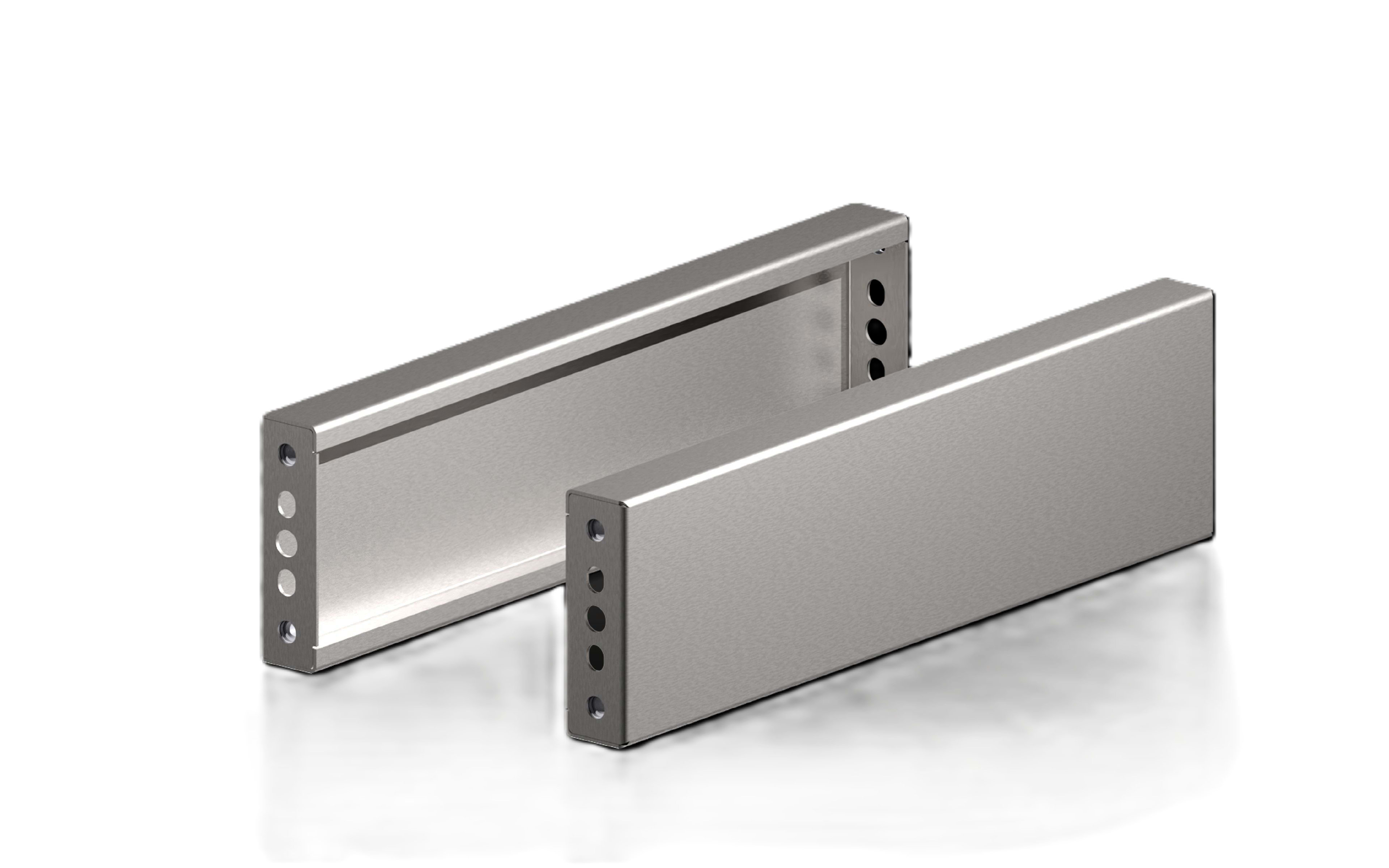 Rittal VX Base/Plinth Trim Panel Sides 100mm Height Stainless Steel