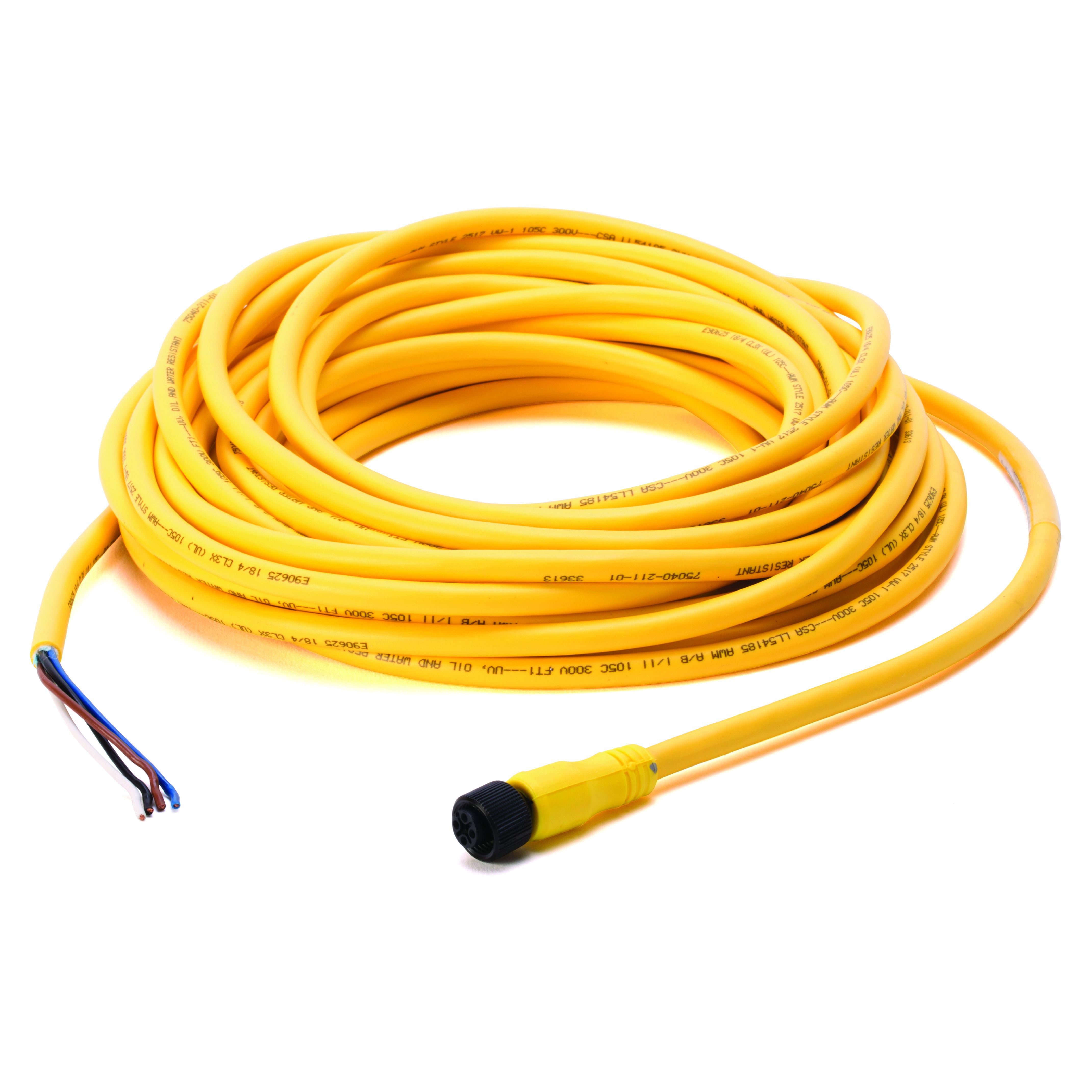 Allen-Bradley DC Micro Cable,Female, Straight (Int Thr
