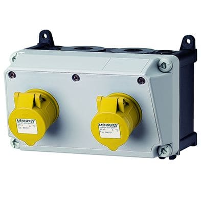 Mennekes AMAXX ang.2Gang IP44 16A 3P 110V 4h