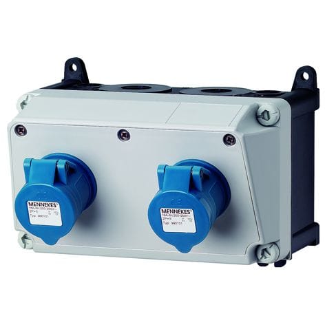 Mennekes AMAXX ang.2Gang IP44 16A 3p 230V 6h unwi