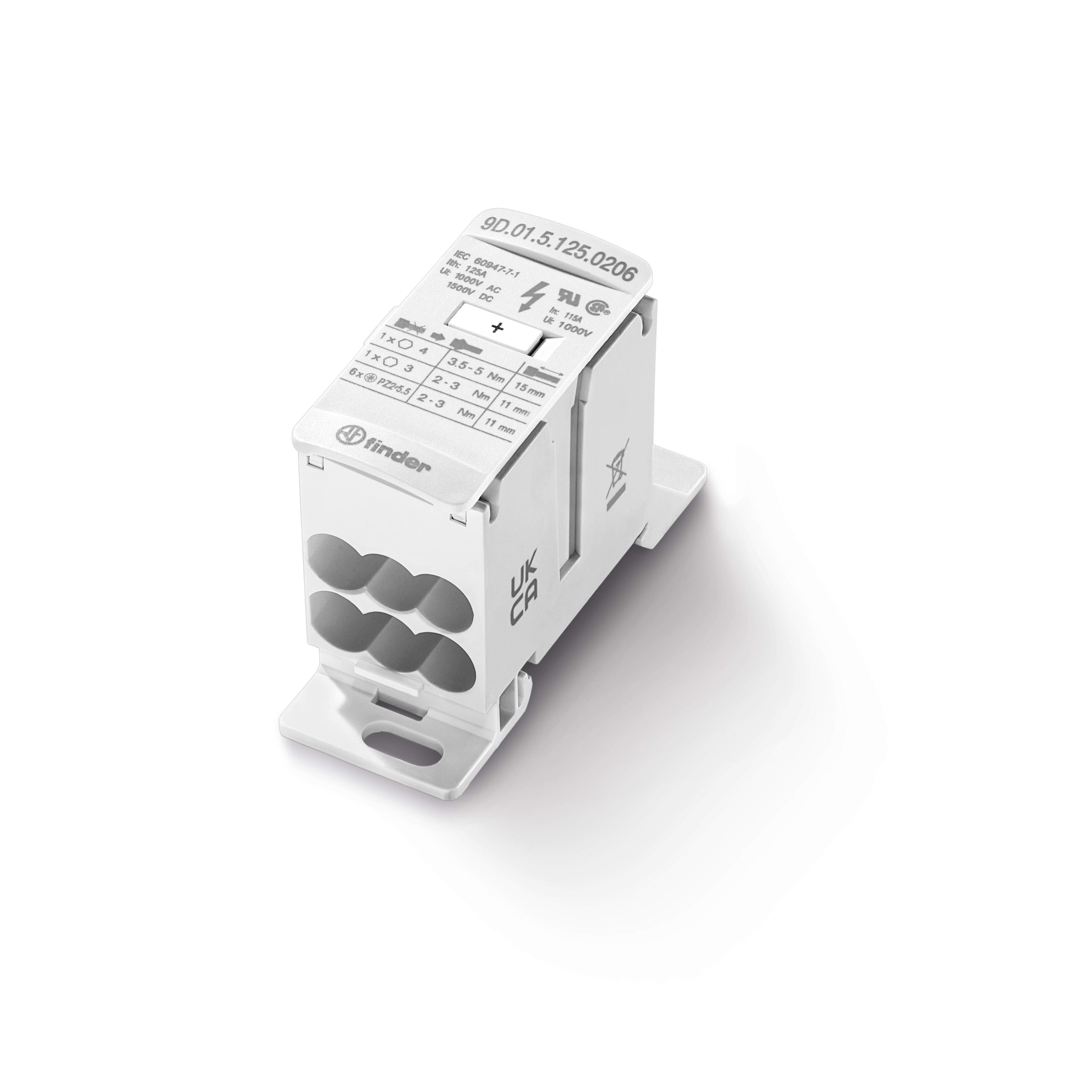 Finder Finder 9D Series High current Terminal blocks with 8 connections 125A 1000 V