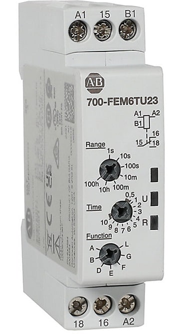 Allen-Bradley DIN Rail Mount Timing Relay, 17.5mm