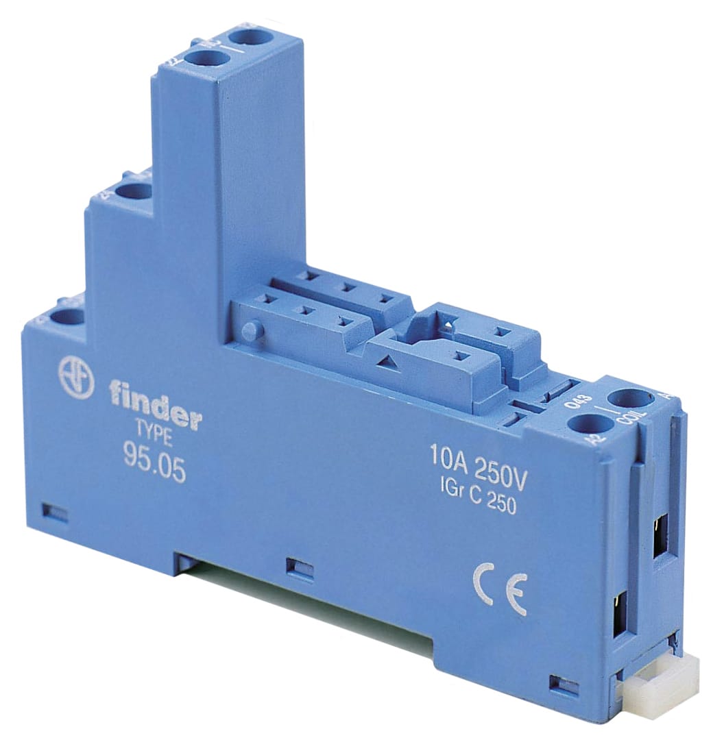 Finder 95.83.3S BLUE DIN Rail Skt IP20 PLASTIC