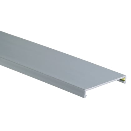 Panduit Duct Cover, PVC, 1"W X 6', LGray 1x6ft