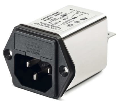 Schaffner Ftr with Single Fuse Holder 250V,1A,