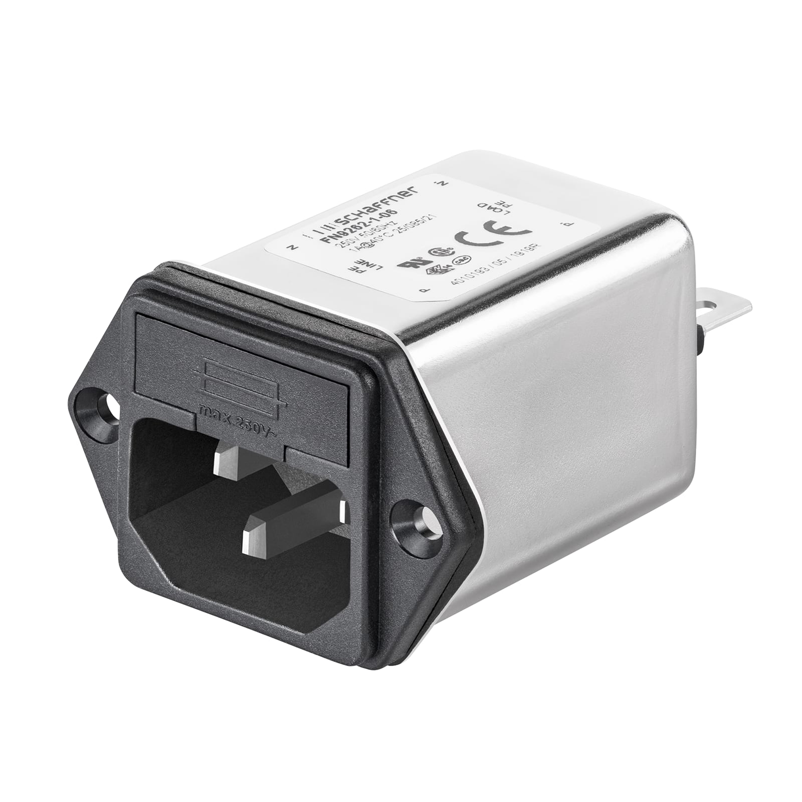 Schaffner IEC Inlet HP Filter with Dual Fuse 250VA