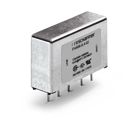 Schaffner PCB Mount Filter 250V,6A, Compact Design