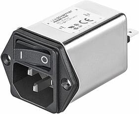 Schaffner IEC Inlet HP Filter with Dual Pole Sw