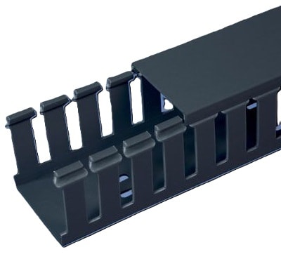 Panduit - Wide Slot Wiring Duct Height 3.12 inch Length 6 Feet Black
