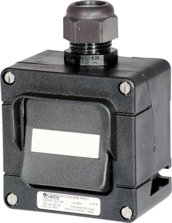 Crouse-Hinds Atex light switch 1way 2pole 2xM20