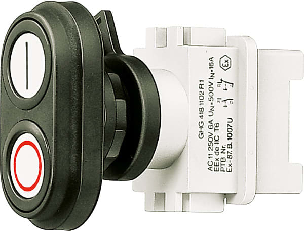 Crouse-Hinds Panel Mount Double Pushbutton 1NO, 1NC
