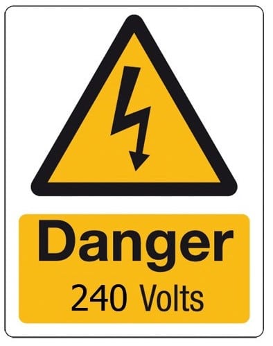 Cablecraft 55X70MM DANGER 240 VOLTS (5 PK)