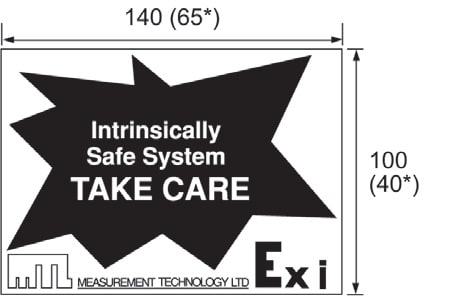 MTL TAKE CARE IS LABEL PLASTIC