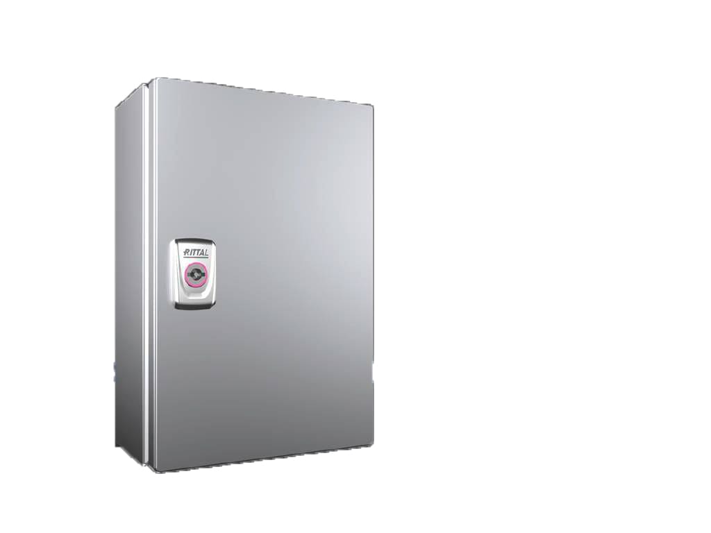 Rittal Rittal AX Compact enclosure Stainless Steel 380Wx380Hx210D mm Single Door with one cam lock with mounting plate