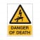 Cablecraft 80X100MM DANGER OF DEATH (PK5)
