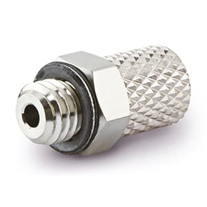 SMC M Series Miniature Fitting Hose Nipple (Port Size M5X0.8, Tube Size Ø4XØ2.5)