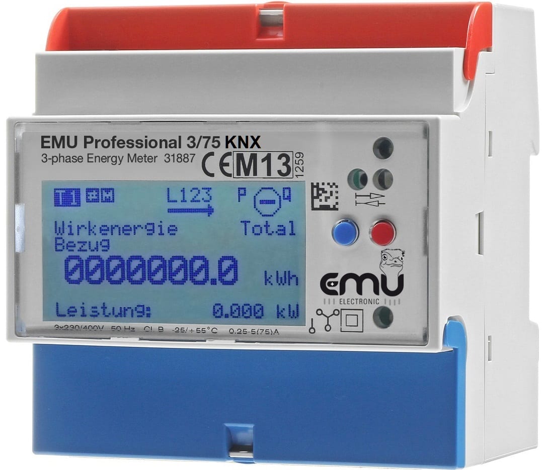 EMU Metering - EMU Professional 3/5 KNX Electricity Meter Indirect Measurement DINrail MID Certified