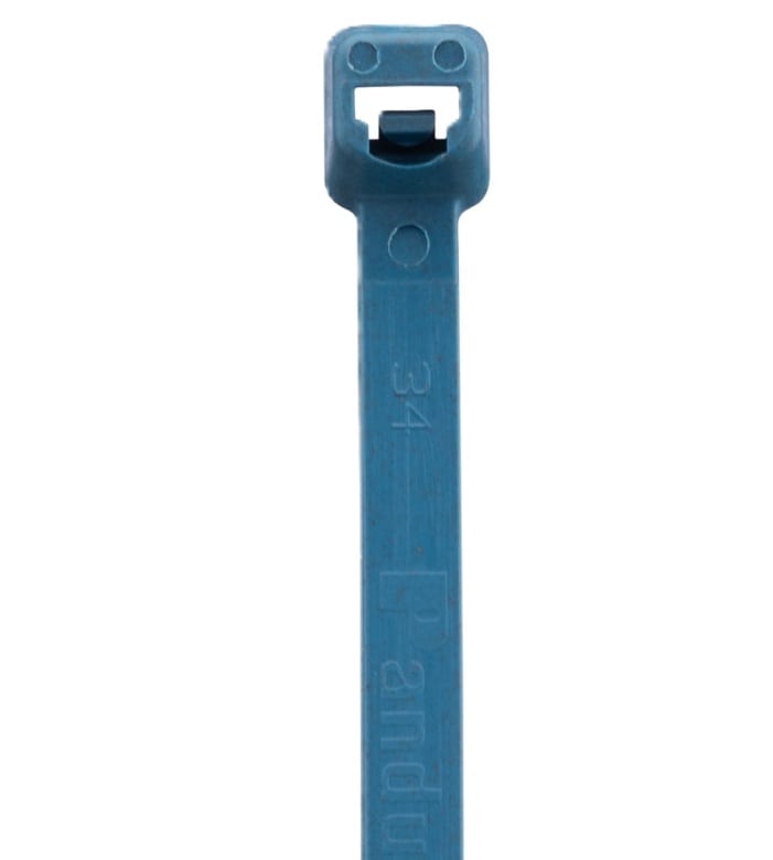 Panduit Antimicrobial Metal-Detectable Indoor Cable Tie Blue