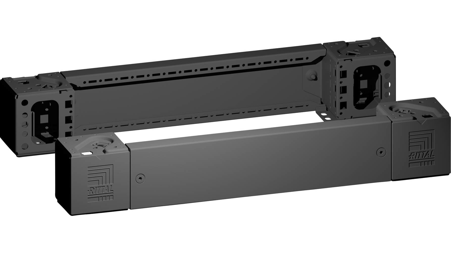 Rittal VX Base/Plinth Corner Piece With Trim Panel Front And Rear H 100 mm For W 600 mm Sheet Steel Pack x2