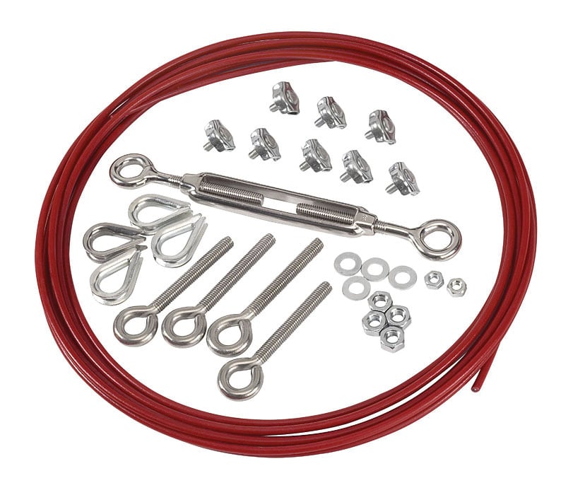 Guardmaster 15m UV Cable SS Turnbuckle Kit 7 EyeBolt