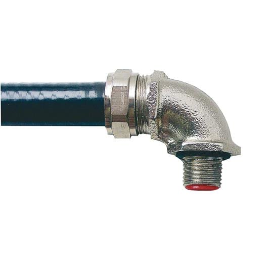 Adaptaflex Liquid Resistant Flexible Metallic Combined Fitting & Elbow SP Type 90° Nickel Plated Brass